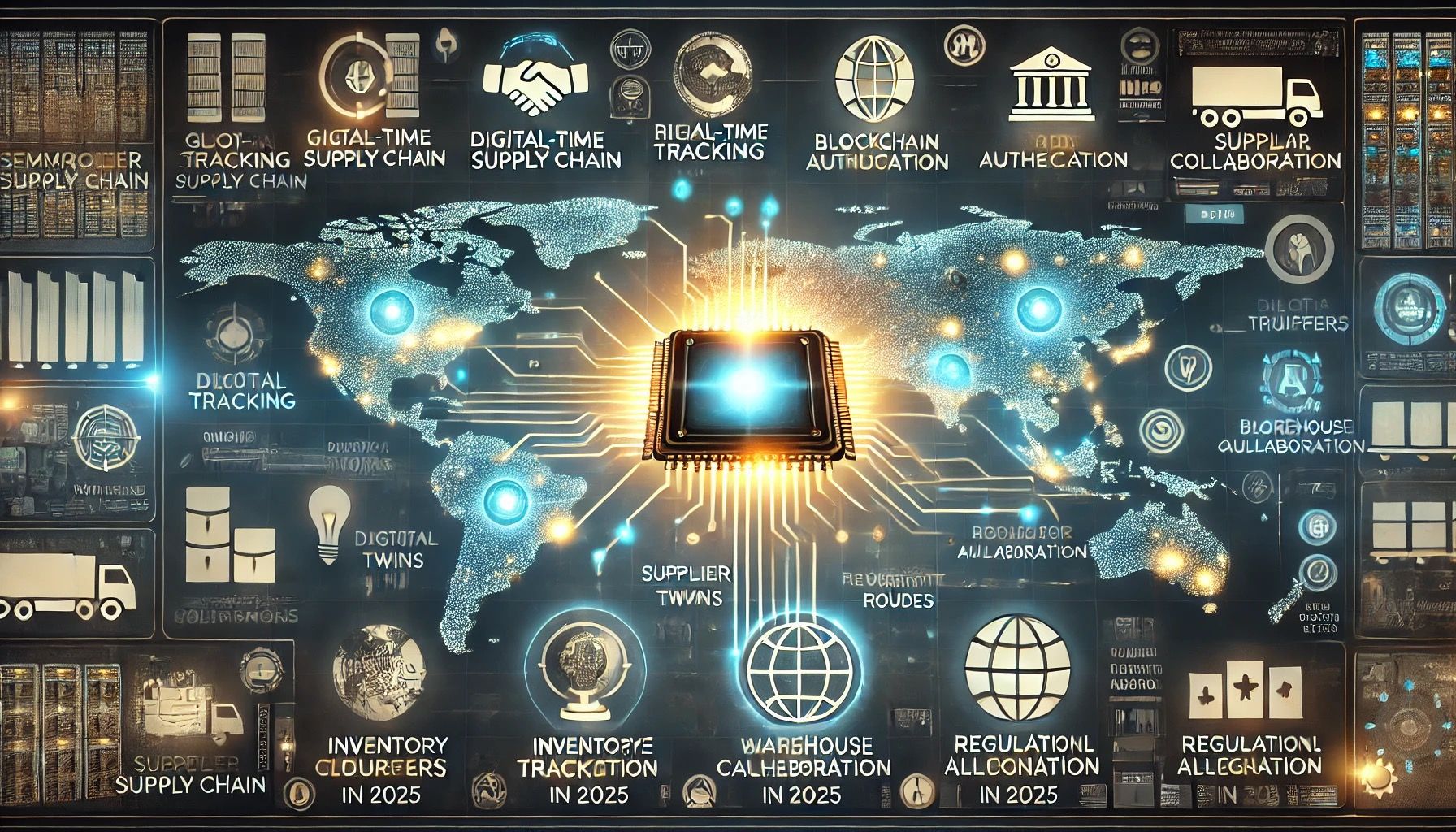 Semiconductor supply chain illustration